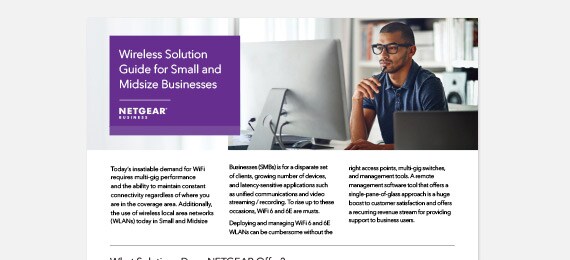 PDF OPENS IN A NEW WINDOW: NETGEAR Business Wireless Solution Guide for Small and Midsize Businesses PDF Flyer